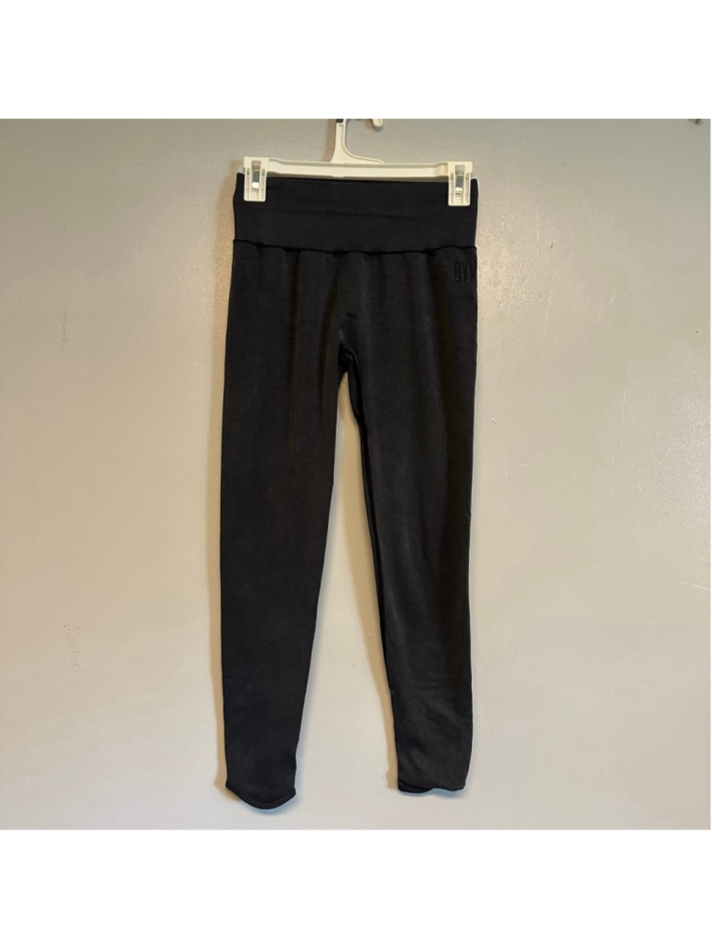 Gymshark Black 7/8 Leggings women’s Small boho embroidered athletic running yoga
